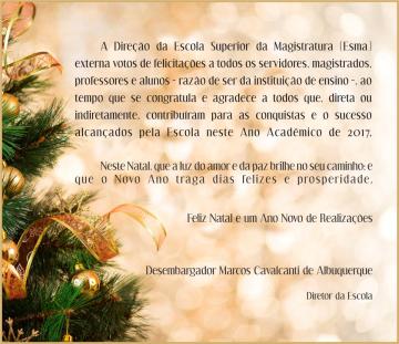 Mensagem de Natal e Ano Novo | ESMA PARAÍBA Mensagem de Natal e Ano Novo | ESMA PARAÍBA