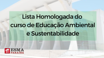 Lista homologada de Educação Ambiental e Sustentabilidade