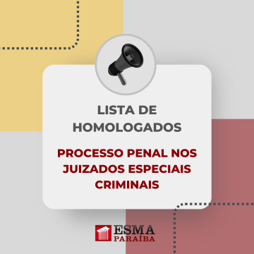 Lista homologada de "Processo Penal nos Juizados Especiais Criminais"