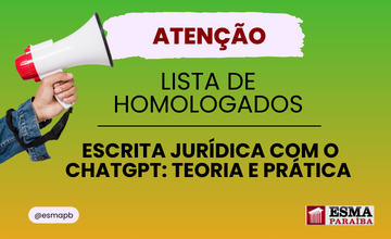 Lista homologada de "Escrita Jurídica com o ChatGPT: Teoria e Prática"