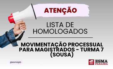 Curso "Movimentação Processual para Magistrados - Turma 7"