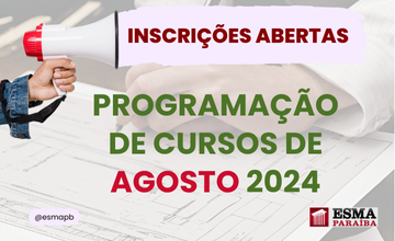 Cursos de Agosto 2024