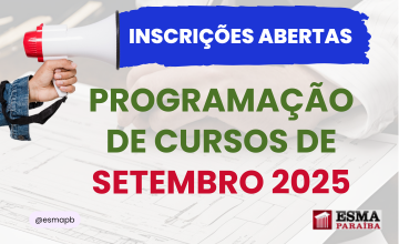 Programação de Cursos de Setembro de 2025